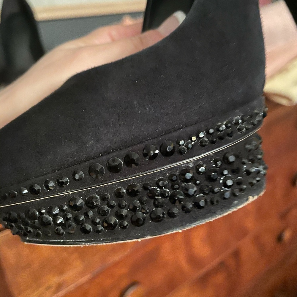 Brian Atwood 38.5/8 black crystal heels. Size 8 - Picture 10 of 16